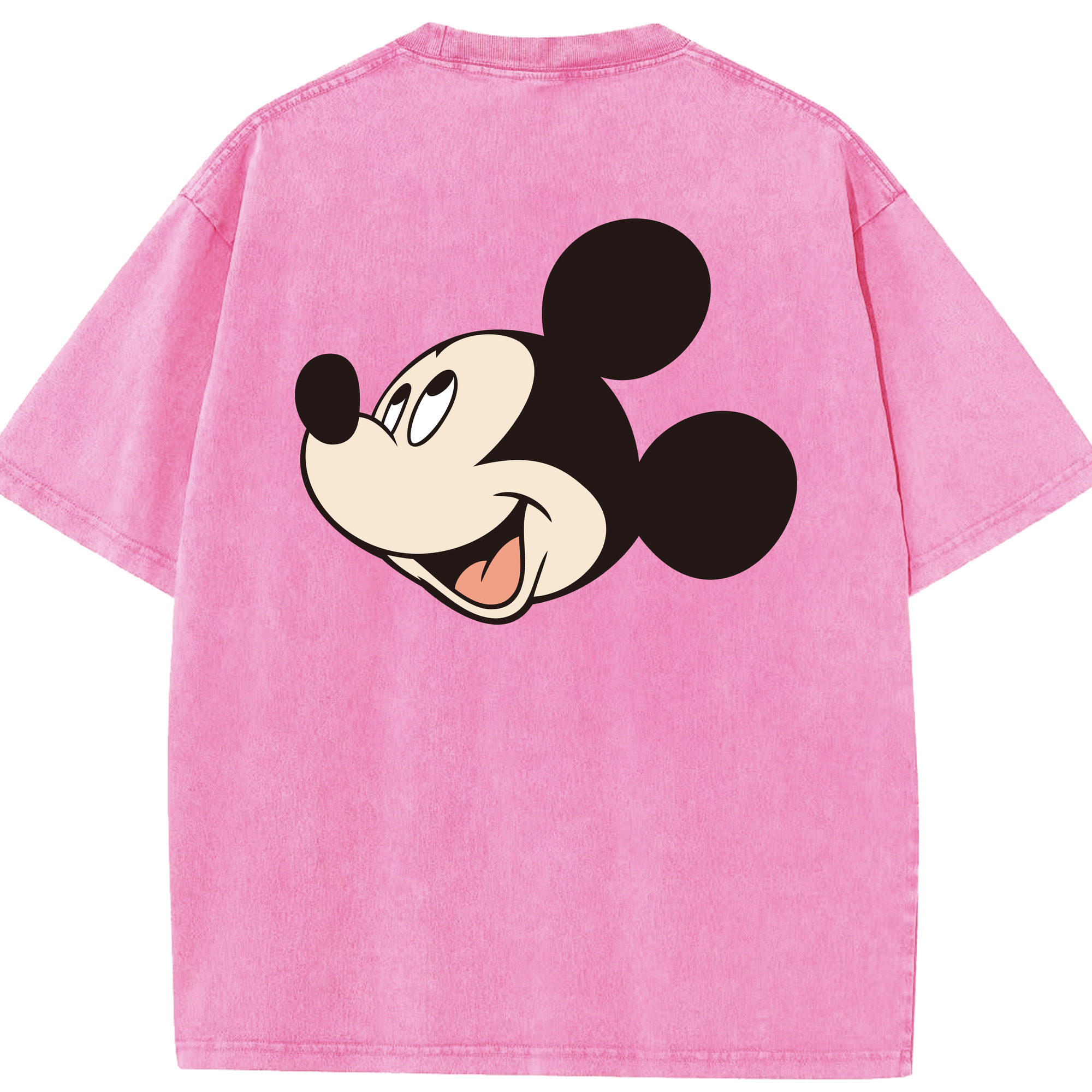 （画像用） ミッキーマウス Mickey Mouse 綿100% ヴィンテージ風 半袖Tシャツ（背面プリント）